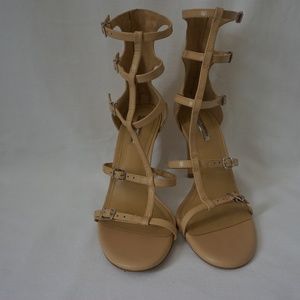 BCBG Gladiator Nude Heels 4 inch heels Size 8